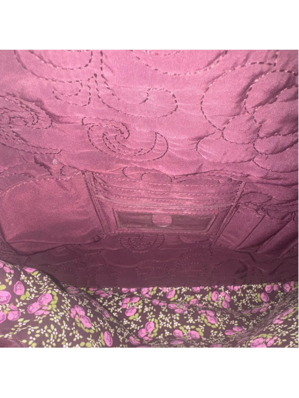 Vera Bradley Retired Plum Purple Quilted Microfiber Laptop Attache Bag